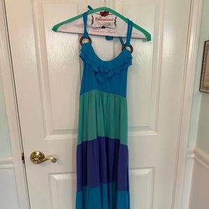 Color block sun dress